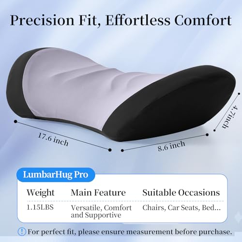 Ergonomic Lumbar Support Pillow for Office Chair, Car Seat - color: A-black With Gray
