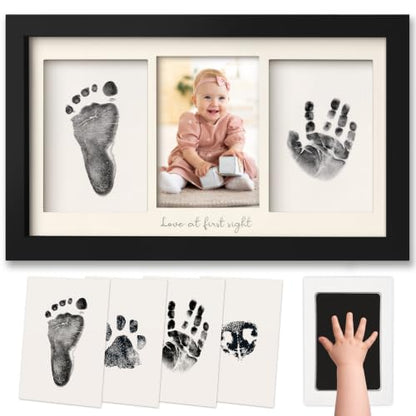 Inkless Hand and Footprint Kit, Boy Girl Newborn Keepsake (Onyx Black) - color: Onyx Black
