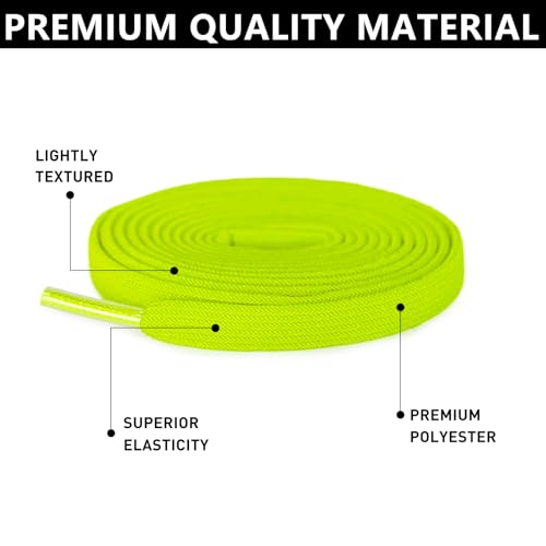 UamGlsob Elastic Flat No Tie Shoe Laces for Kids and Adults Sneakers - color: Green-1