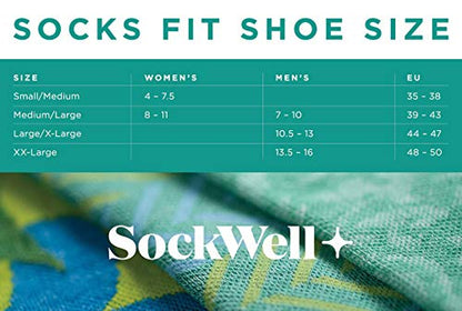 Sockwell Women's Full Heart Moderate Graduated Compression Sock Wide Calf Fit - color: Charcoal, size: Medium-Large Wide Calf