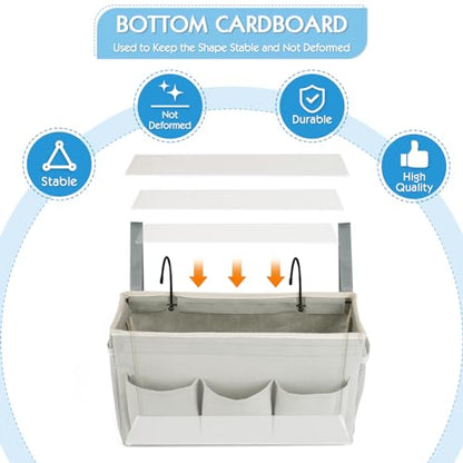 Bedside Caddy Bedside Storage Bag for Headboards/Bunk Bed - color: 1PC New Grey