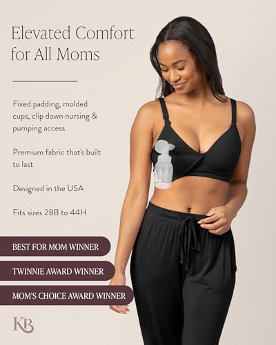 Kindred Bravely Sublime Contour Hands Free Pumping & Nursing Bra, Wireless - color: Black, size: 1X-2X