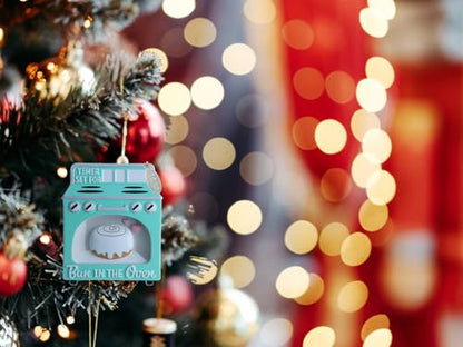Expecting Ornament, Pregnant Christmas Ornaments, Cute Bun in The Oven - color: Expecting Oven
