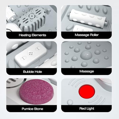 Collapsible Heated Foot Spa Bath with Bubble, Temperature Control
