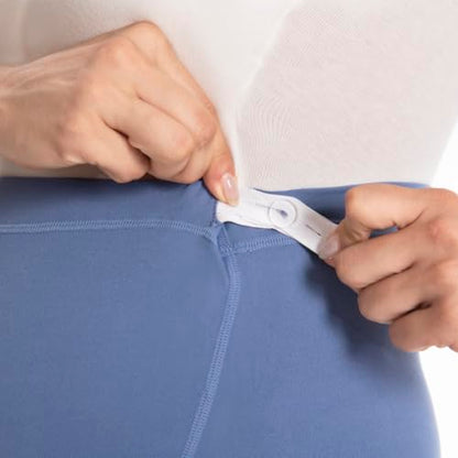 Over‑Belly Maternity Leggings, Soft Stretch Yoga Pants - color: 2 Packs-black/Blue, size: Medium