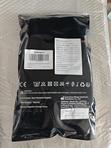Kuangmi Double Shoulder Support Brace Strap Wrap Neoprene Protector,M - size: Medium