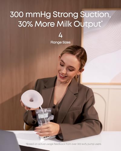 eufy Heated Wearable Breast Pump S1, HeatFlow, Hands-Free