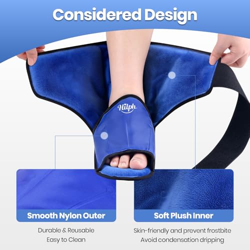 Hilph Foot Ankle Ice Pack Wrap for Injuries, Ice Boot for Surgery Recovery - size: Medium