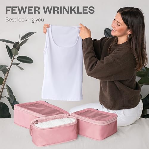 Aerotrunk Compression Packing Cubes for Travel, 2-Pack, Pink - color: Rose, size: 2-Pack