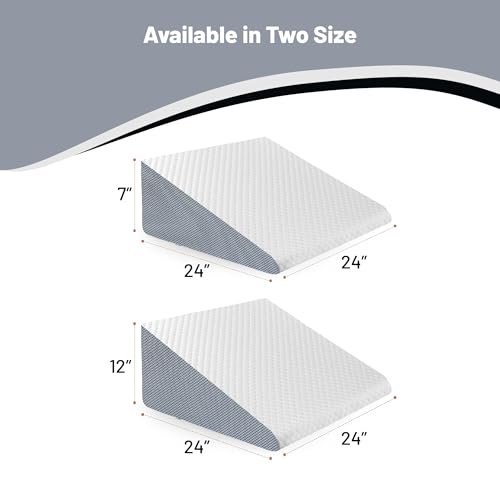 Nutan, Elevated Bed Wedge Pillow for Back Support, Acid Reflux, Leg, Neck Pain, Snoring, Triangle Pilow | Incline Shape for Improved Sleep | Chic Jacquard Cover, 12”x 24”x 24”