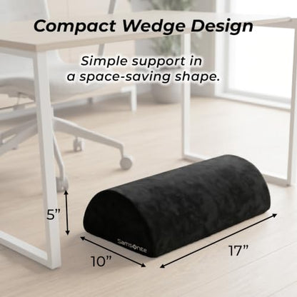 Samsonite Foot Rest for Under Desk at Work – Ergonomic Foot Stool for Couch – Versatile Under Desk Footrest for Office & Home, Foot Support Underdesk