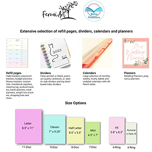 Monthly Budget at a Glance Inserts for 9-Disc Planner, Bill Pay & Expense Tracker, Budget Organization Refill