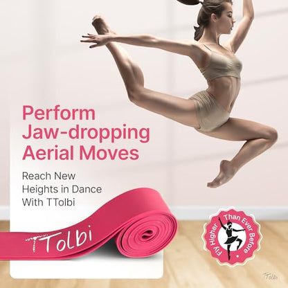 Ballet Stretch Bands Set with Foot Mini Loop, Splits Flexibility Trainer - color: Charm Pink Small
