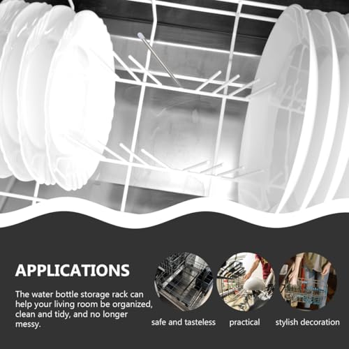 BESTOYARD Stainless Steel Bottle Drying Rack 6- Bottle Drying Rack for Kitchen Counter Draining Organizer for Cups Soda Bottles Space-Saving Storage