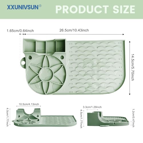 Water Bottle Drying Rack for Stanley & Owala, Silicone Mat, Matcha Green - color: Green