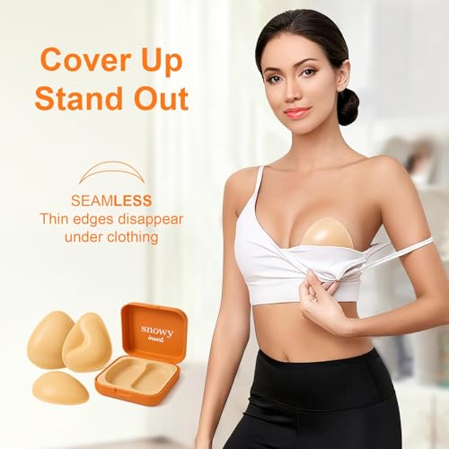 Snowy Insert: Double Sided Push Up Bra Pads | Reusable Waterproof Sticky Inserts for Strapless & Backless Dress for Women - size: A
