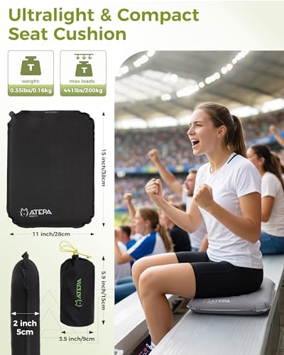 ATEPA Inflatable Seat Cushion - color: 2 Pack - Black