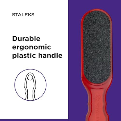STALEKS Classic 10 Coarse Foot File for Callus & Rough Skin, 60/80 Grit - color: Red