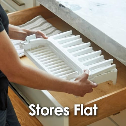 PopYum White Space Saving Drying Rack from 100% Recycled Bottles - color: White