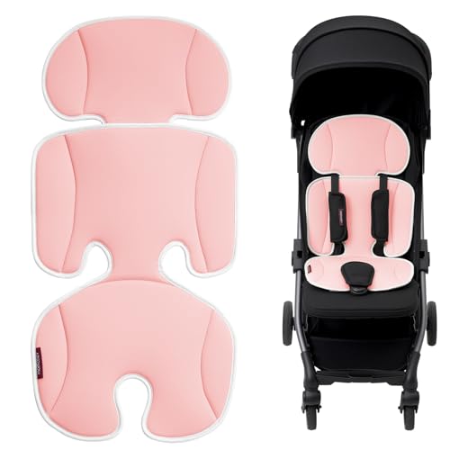 Momcozy Universal Stroller Cooling Pad, Detachable 2-Piece Cushion - color: Pink, size: Cooling Pad