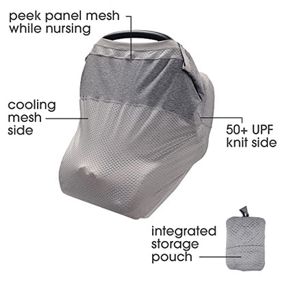 Boppy 4 and More Multi-Use Cover, UPF 50+ Nursing, Car Seat & Stroller - color: Pearl Gray
