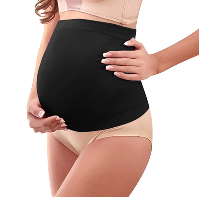MommySafe Pregnancy Belly Support Band - RF-EMF Shielding Maternity Belly Band, Pregnancy Must Haves (Medium, Black) - size: Medium