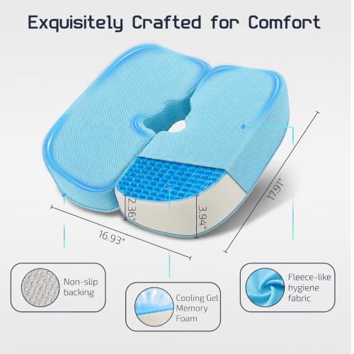 GAB Medical Bed Sore Cushions for Butt, Donut Pillow for Tailbone Pain - color: Blue