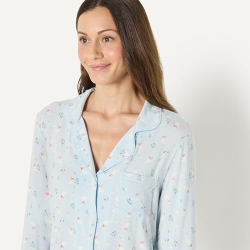 Amazon Essentials x Sofia Grainge Mommy and Me Long Sleeve Pajama Set - color: Light Blue Geese, size: Medium