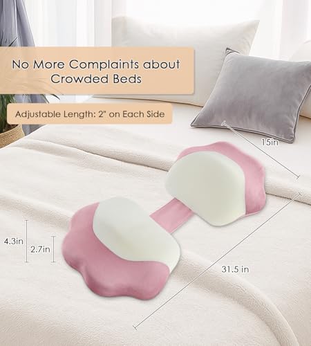 DONAMA Pillow for Sleeping Memory Foam Pregnancy Pillow for Side Sleepers - color: Pink