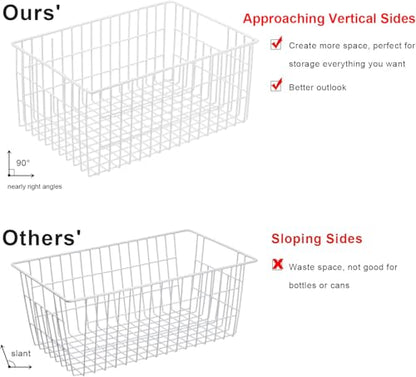 Orgneas Freezer Organizer Bins for Upright Freezer Wire Drawer Baskets