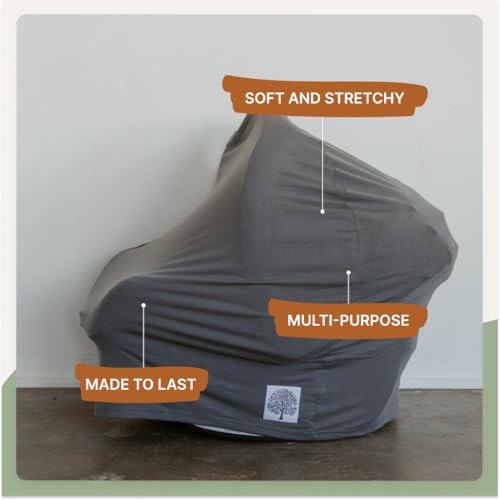 Parker Baby Co. Multi-Use Cover - Carseat Cover, Nursing Cover - Pewter - color: Pewter