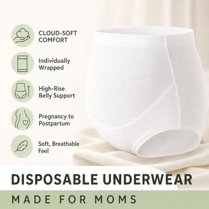 Viraelive Women's High-Rise Maternity & Postpartum Disposable Underwear - size: Large