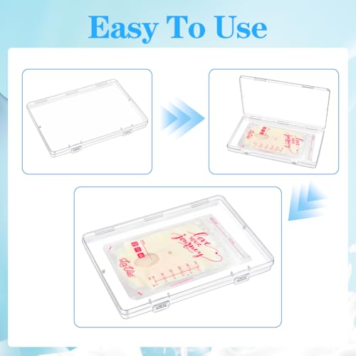 GRETJOB 4 Pcs Clear Freeze Flat Breastmilk Storage Organizer, Space Saving - color: 4 Pcs