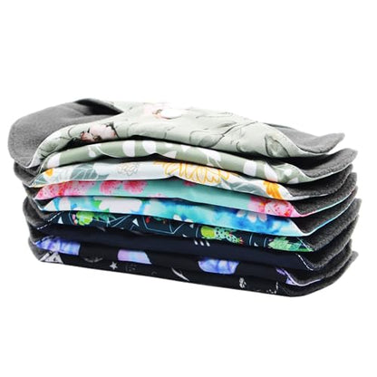 Random Prints Small Size Cloth Menstrual Pads Reusable Sanitary Pads (S-5 PCS-Random Prints) - color: S-5 Pcs-random Prints