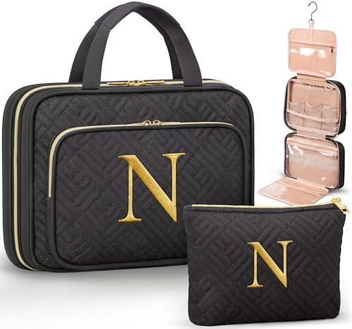 Personalized Hanging Toiletry Bag Travel Makeup & Cosmetic Bag Organizer - style: N
