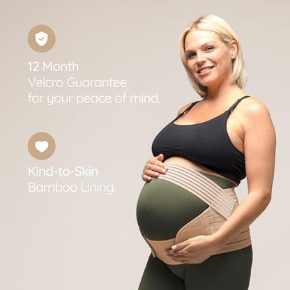 BABYGO 4 in 1 Pregnancy Support Belt, Maternity Band - color: Nude, size: Small