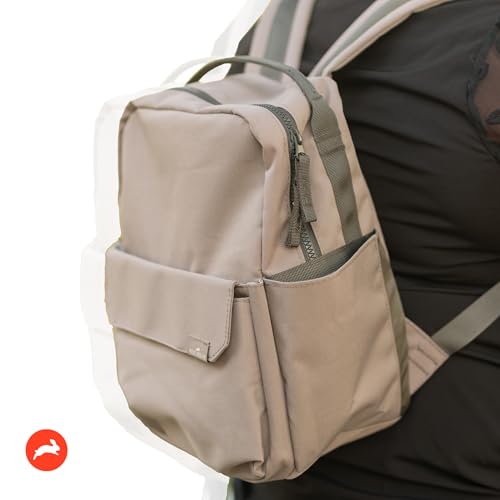 Mini Roo Diaper Bag Backpack, Truffle Brown Baby Bag - 6 Pocket Everyday - color: Truffle