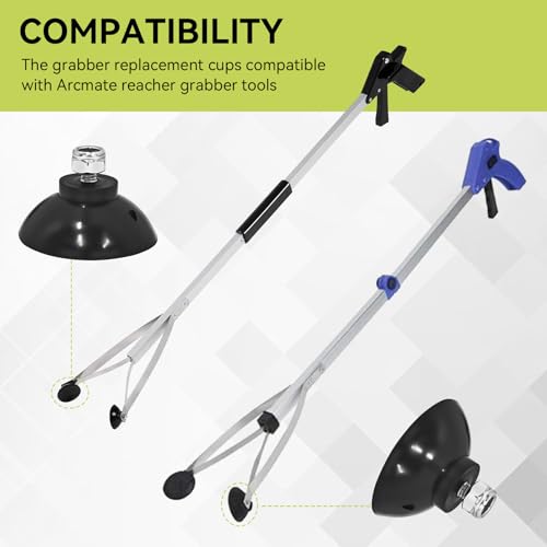 Reacher Grabber Tool Suction Cup Compatible with Arcmate EZ Grabber, 4 Pcs