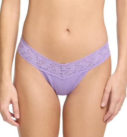 hanky panky, Supima Cotton Low Rise Thong - color: Grape Juice