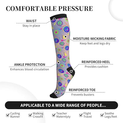 Compression Sock Graduated Knee High Sock for Women Men - color: 24