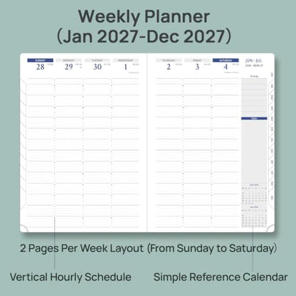POPRUN Planner 2026-2027, 8.25" x 11.75" Academic Weekly Calendar Planner - color: Brown, size: Large 8.25'' x 11.75'', style: Weekly Layout & Jul.2026-Jun.2027