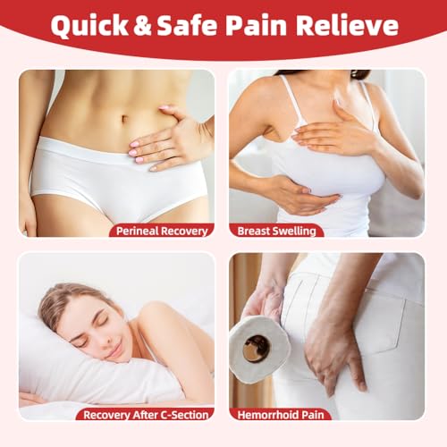 Perineal Ice Packs for Postpartum Recovery, Hot & Cold Postpartum Ice Packs - color: Red