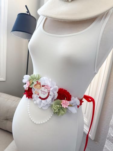 Strawberry Shortcake Baby Shower Sash & Pin Set – Mom-to-Be Party Accessories, Cute Dessert Theme