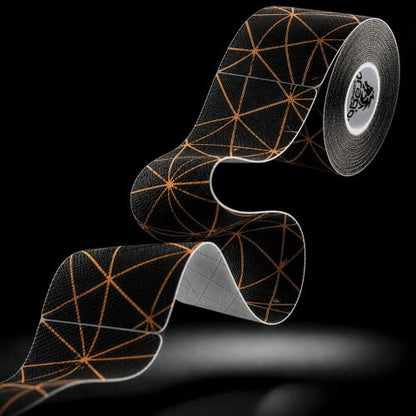 Dragon Tape Copper Infused Kinesiology Tape, Black, Double Roll - color: Black, size: Double Roll