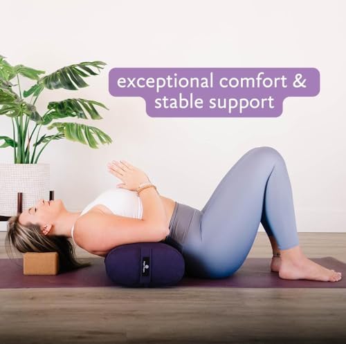Hugger Mugger Standard Yoga Bolster - Firm, Supportive, Handmade, Durable - color: Black
