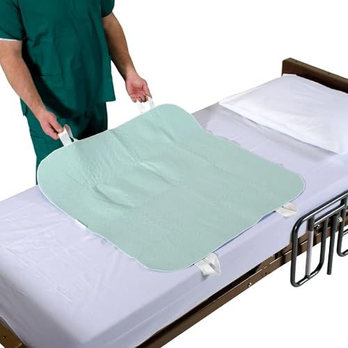 Patient Aid Positioning Bed Pad with Handles | Draw Sheet for Hospital Bed - size: 34x36 Inch (Pack of 1)