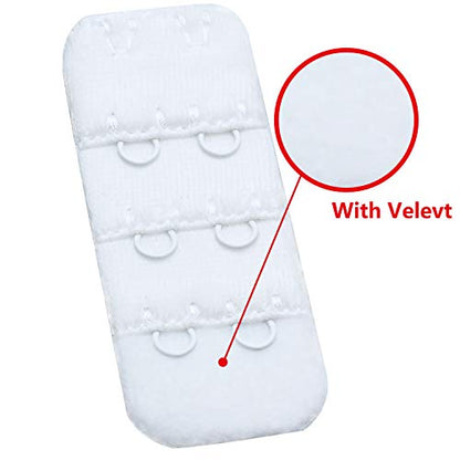 Wingslove Womens Bra Extender Bra Band Breathing room 3pcs-Pack Multi-size - color: White, 2 Hook 3/8 Inch