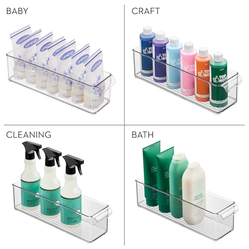 iDesign Stackable Fridge Storage Bin with Handle, Set of 6, Clear - style: Pack of 6