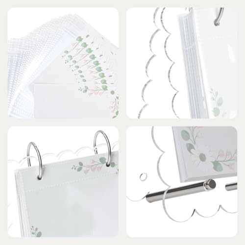 Ultrasound Pregnancy Memory Book, Scalloped Acrylic 3x4 Sonogram Album - color: Transparent 1