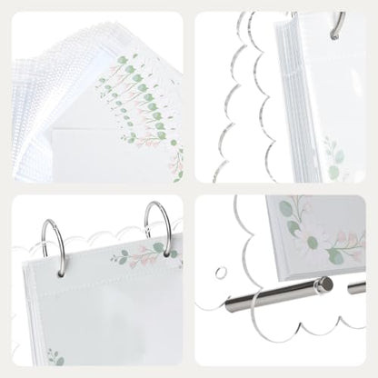 Ultrasound Pregnancy Memory Book, Scalloped Acrylic 3x4 Sonogram Album - color: Transparent 1